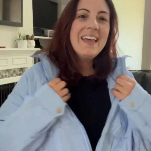 Oversized Puffer Jacket Lightweight Quilted Winter Coat Chic Minimal Y2K - Picture 7 of 8